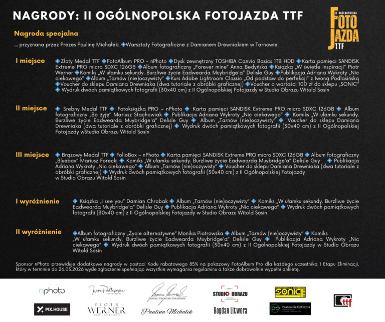 NAGRODY – II Ogólnopolska FotoJazda TTF