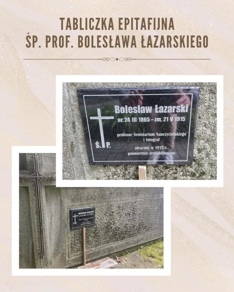 Tabliczka epitafijna śp. Bolesława Łazarskiego